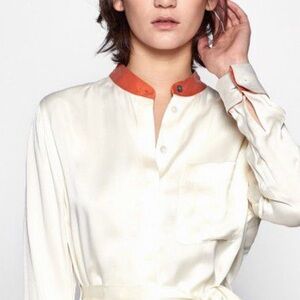 Equipment NEW! Femme Cream Silk Shirt Dress Small